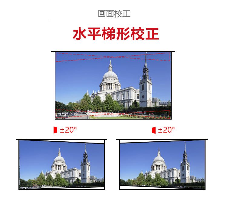 索尼VPL-CH353投影機 水平梯形校正